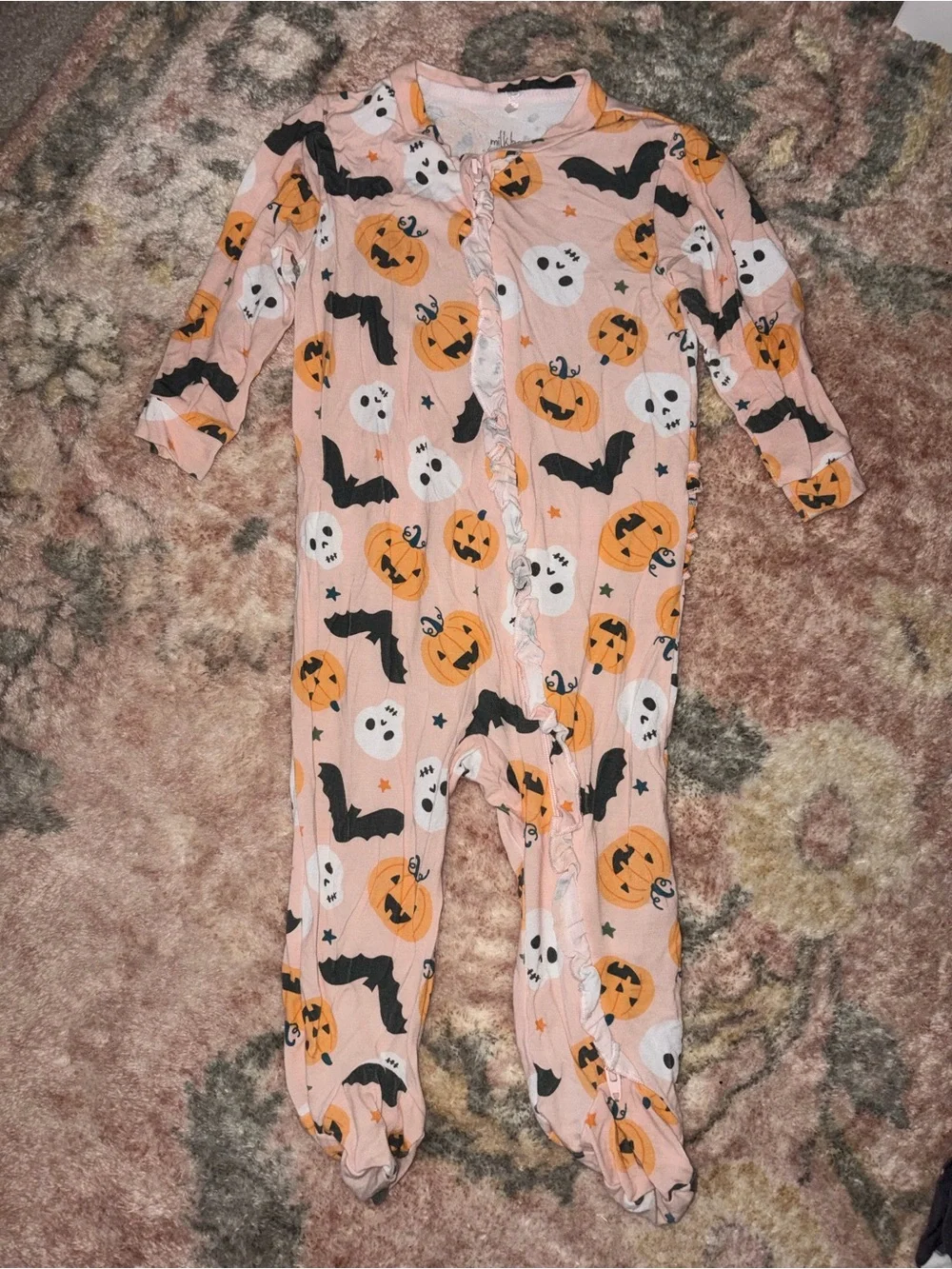 Halloween Themed Baby Footed Pajama Bundle - Pumpkins, Ghosts & Skeletons